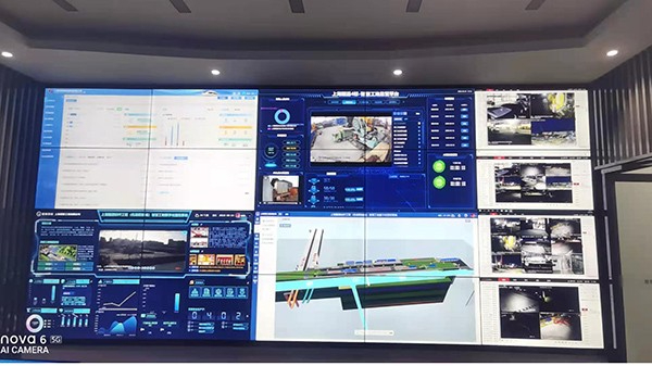 上海隧道智慧工地監(jiān)控項目液晶拼接顯示屏工程案例