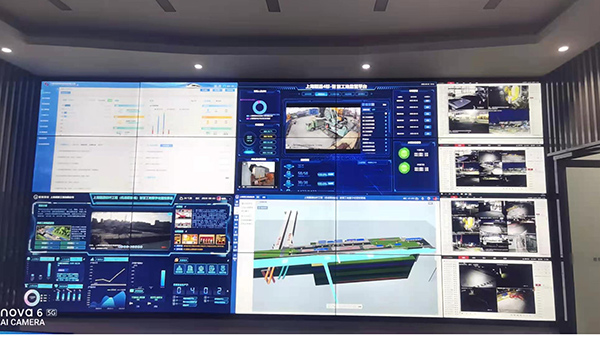 上海隧道智慧工地監(jiān)控項目液晶拼接顯示屏工程案例
